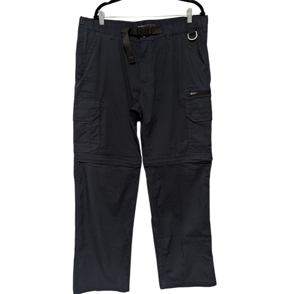 BC Clothing Men's Convertible Navy Blue Pant Size XLX32 Cargo Belted. - Picture 1 of 12